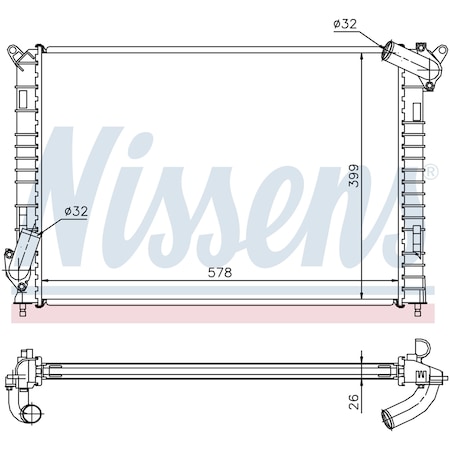 Nissen Nissens Radiator, 69701A 69701A